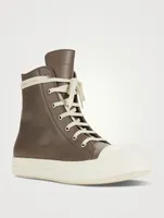 Strobe Leather High-Top Sneakers