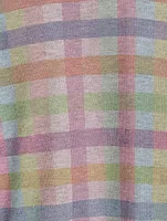 Relaxed Raglan Sweatshirt Gingham Print