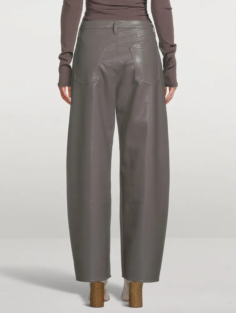 The Hayne Tapered Leather Trousers