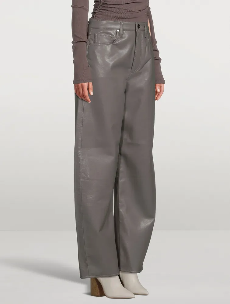 The Hayne Tapered Leather Trousers
