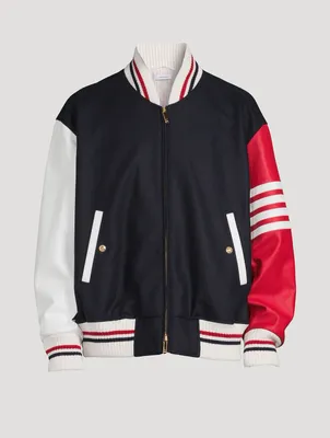 Funmix Wool Oversized Jacket With Patch