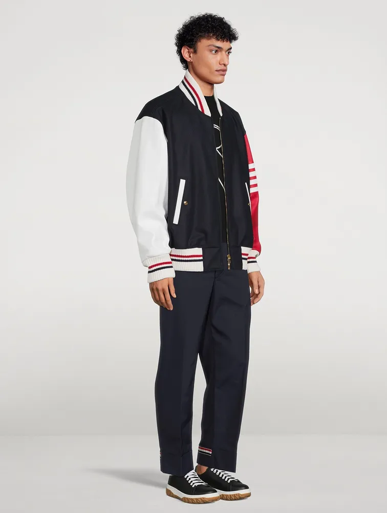Funmix Wool Oversized Jacket With Patch