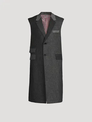 Donegal Tweed Sleeveless Suit Coat