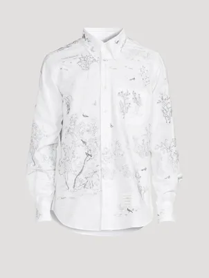 Sketchy Stitch Floral Toile Shirt