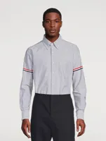 Shadow Pinstripe Oxford Shirt With Armbands