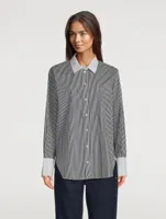 The Oversized Shirt In Stripe Print