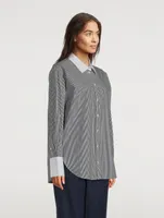 The Oversized Shirt In Stripe Print