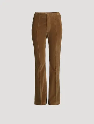 Pintuck Corduroy Trousers
