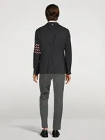 Unconstructed Cotton Jacket With Donegal Tweed