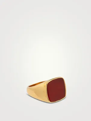 Signet Ring With Red Agate