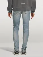 MX1 Neon Plaid Skinny-Fit Jeans