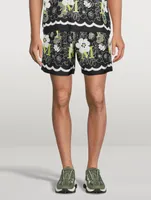 Flower Silk Shorts