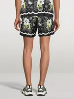 Flower Silk Shorts