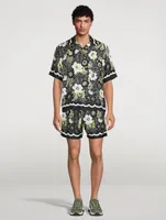 Flower Silk Shorts