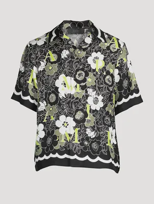 Flower Silk Camp Shirt