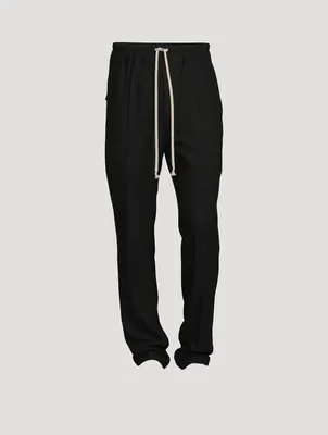 Strobe Wool Drawstring Slim-Fit Pants