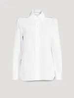 Cut-Out Poplin Shirt