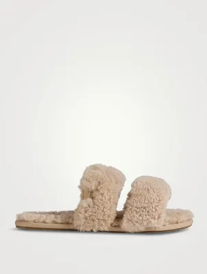 Maxi Scuffetta Shearling Slide Sandals