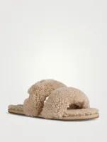 Maxi Scuffetta Shearling Slide Sandals