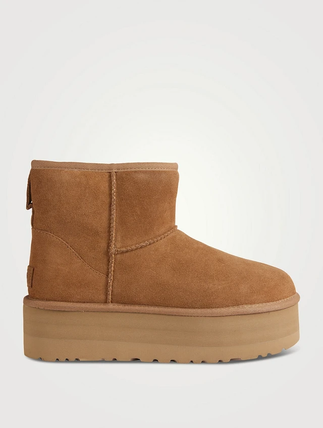 Classic Mini Sheepskin Platform Boots