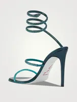 Cleo Crystal Satin Stiletto Sandals
