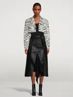 Cropped Blazer Zebra Print