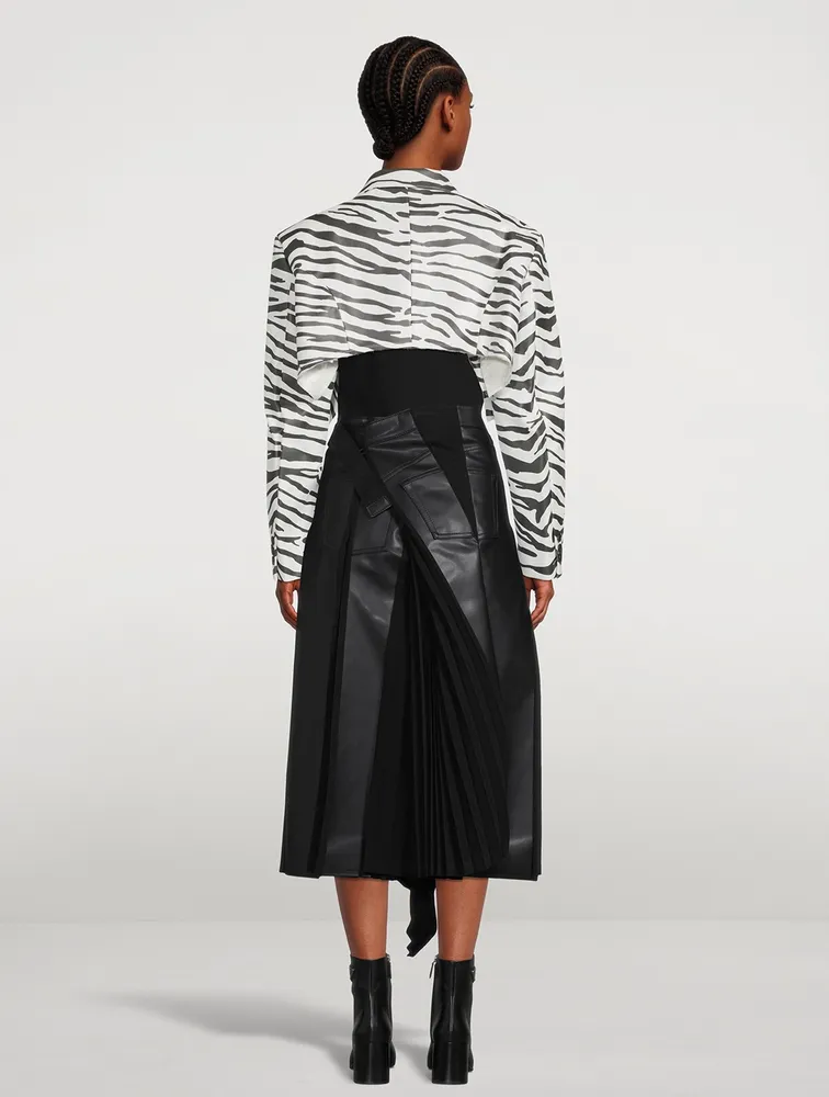 Cropped Blazer Zebra Print