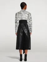 Cropped Blazer Zebra Print