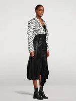 Cropped Blazer Zebra Print