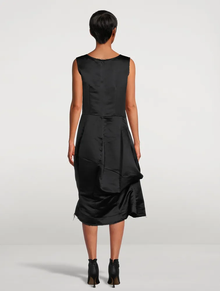 Asymmetric Satin Dress