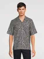 Digital Daisy Cotton-Blend Short-Sleeve Shirt