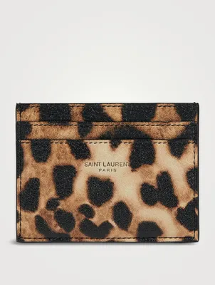 Balenciaga Cash Large Long Coin And Card Holder With Leopard Print