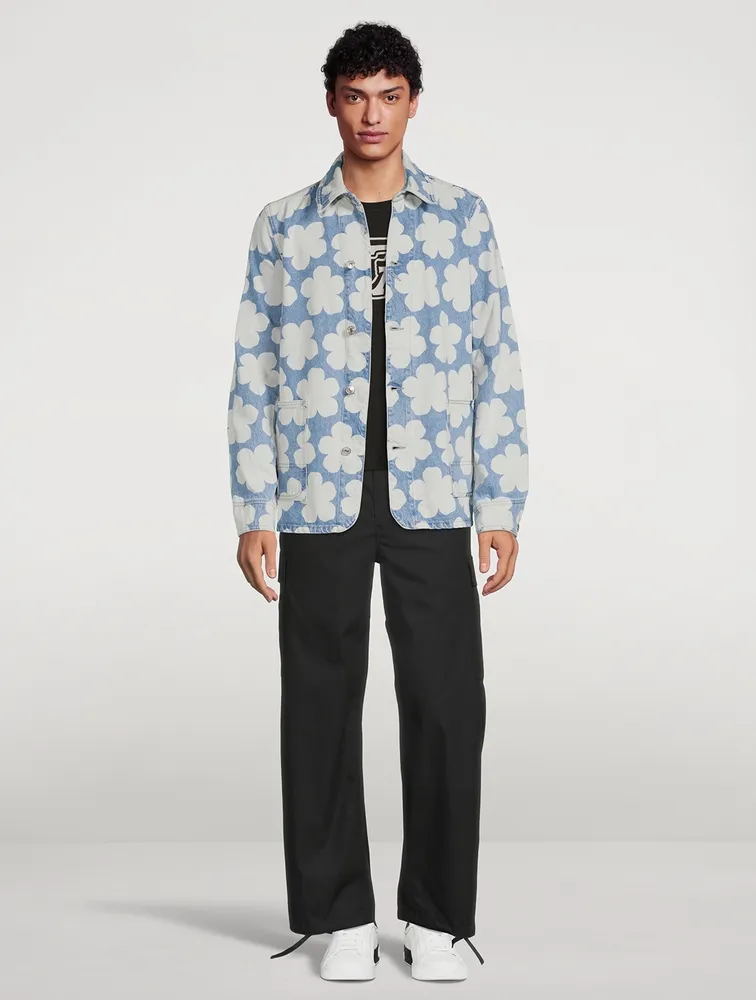 Denim Workwear Jacket Hana Dot Print