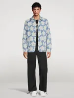 Denim Workwear Jacket Hana Dot Print