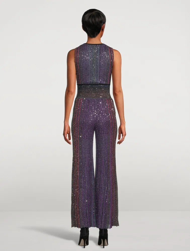 V-Neck Beaded Jumpsuit