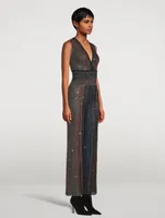 V-Neck Beaded Jumpsuit