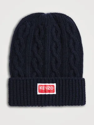 Wool Cable-Knit Beanie