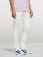 Iridescent Pearl Slim-Fit Jeans