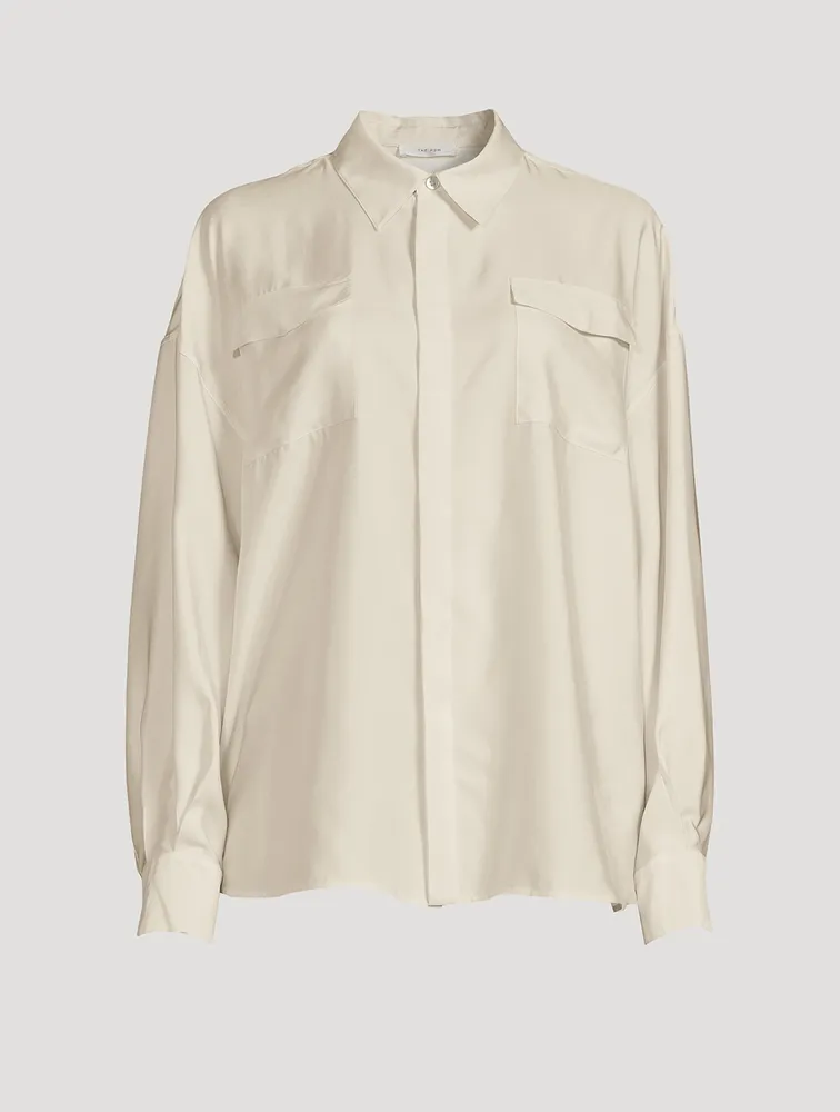 Abigail Silk Utility Shirt