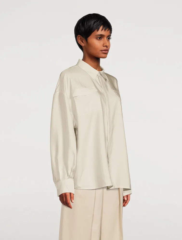 Abigail Silk Utility Shirt