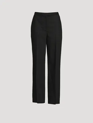 Elia Wool And Silk Straight Trousers
