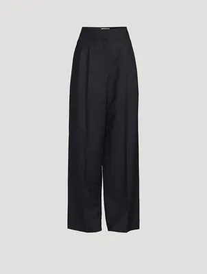 Mare Wool Wide-Leg Trousers