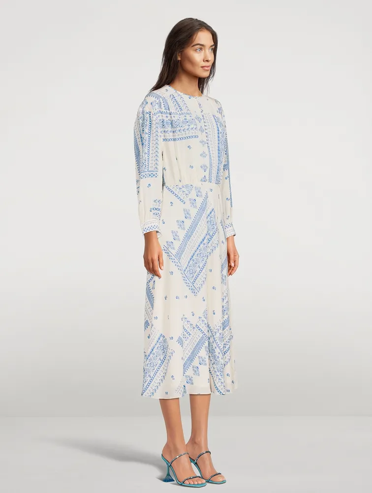 Ines Midi Dress In Bandana Print