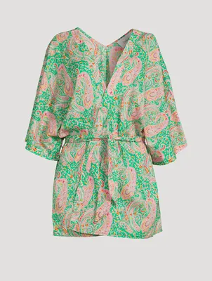 Olsen Robe In Paisley Print