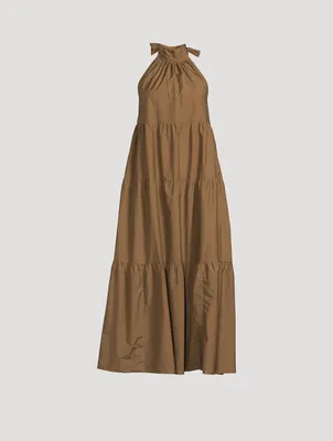 Tiered Halter Maxi Dress