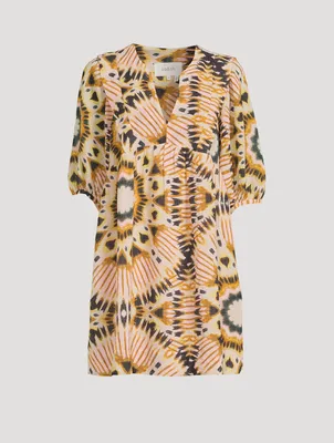 Cleo Mini Dress Ikat Print