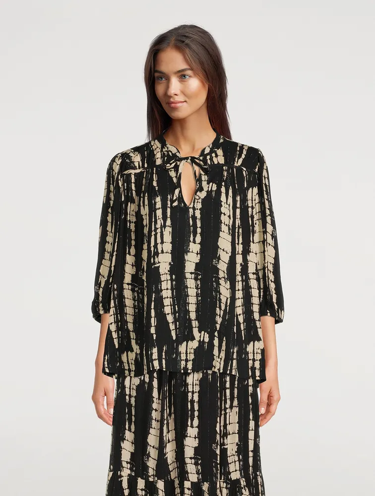 Kea Blouse Tie-Dye Print