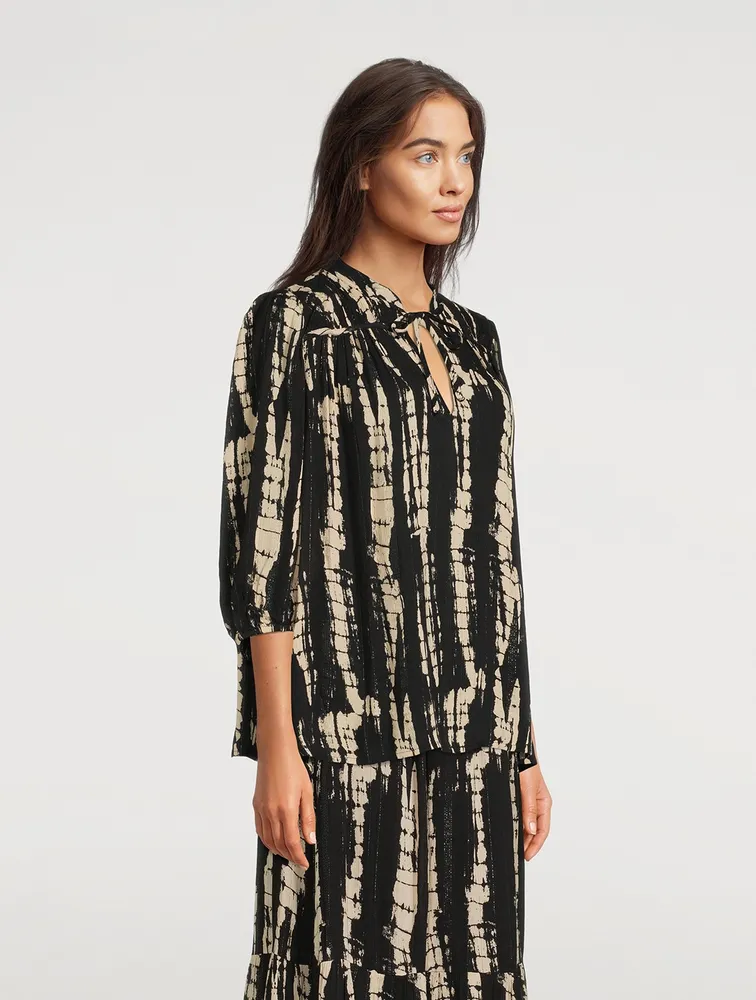 Kea Blouse Tie-Dye Print