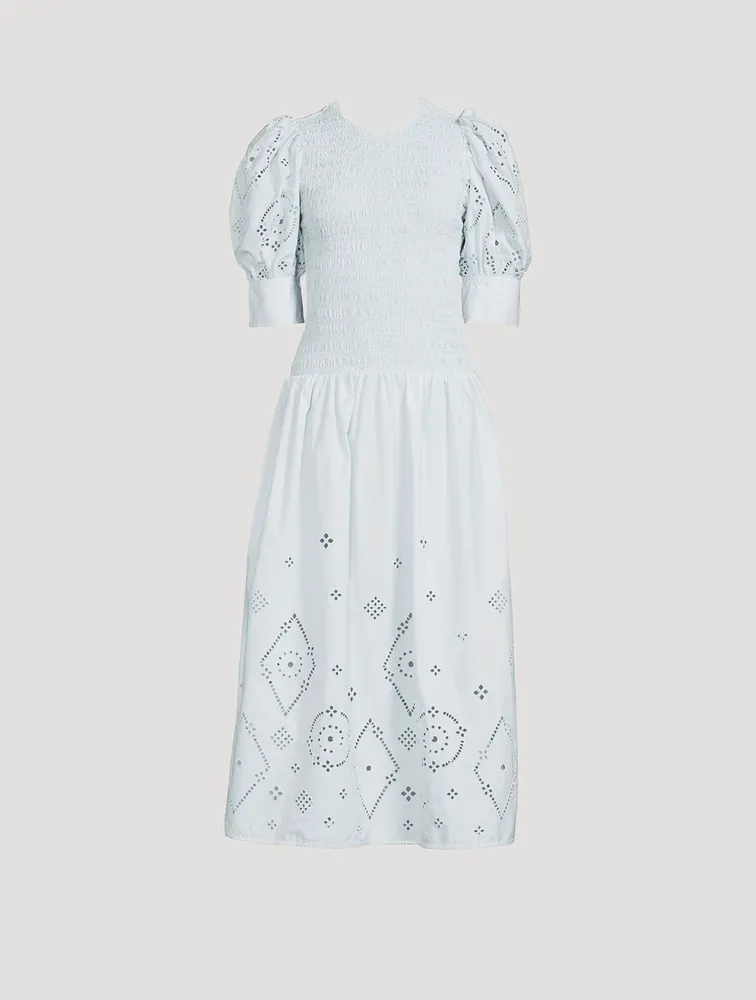 Broderie Anglaise Midi Dress