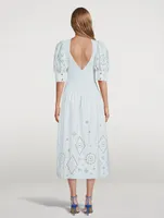 Broderie Anglaise Midi Dress